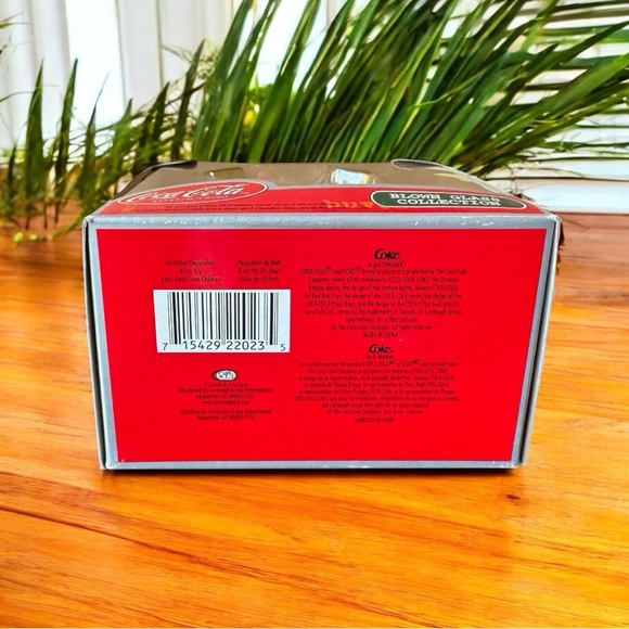 VINTAGE 2002 Coca-Cola Santa Blown Glass Ornament in Box - Christmas Tree - Picture 7 of 16